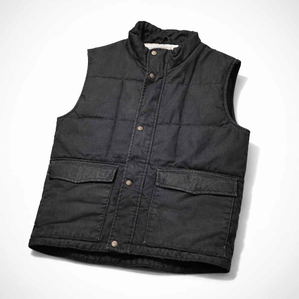 Dakota WorkPro Men's Black Quilted Vest Size M 100% Cotton Thick Insulated